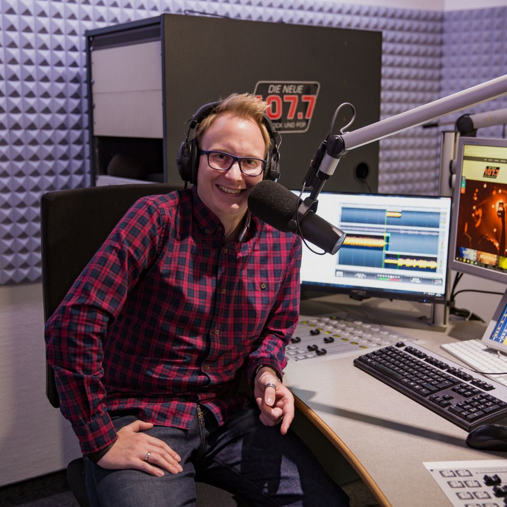 Matthias Zeitler im Radiostudio